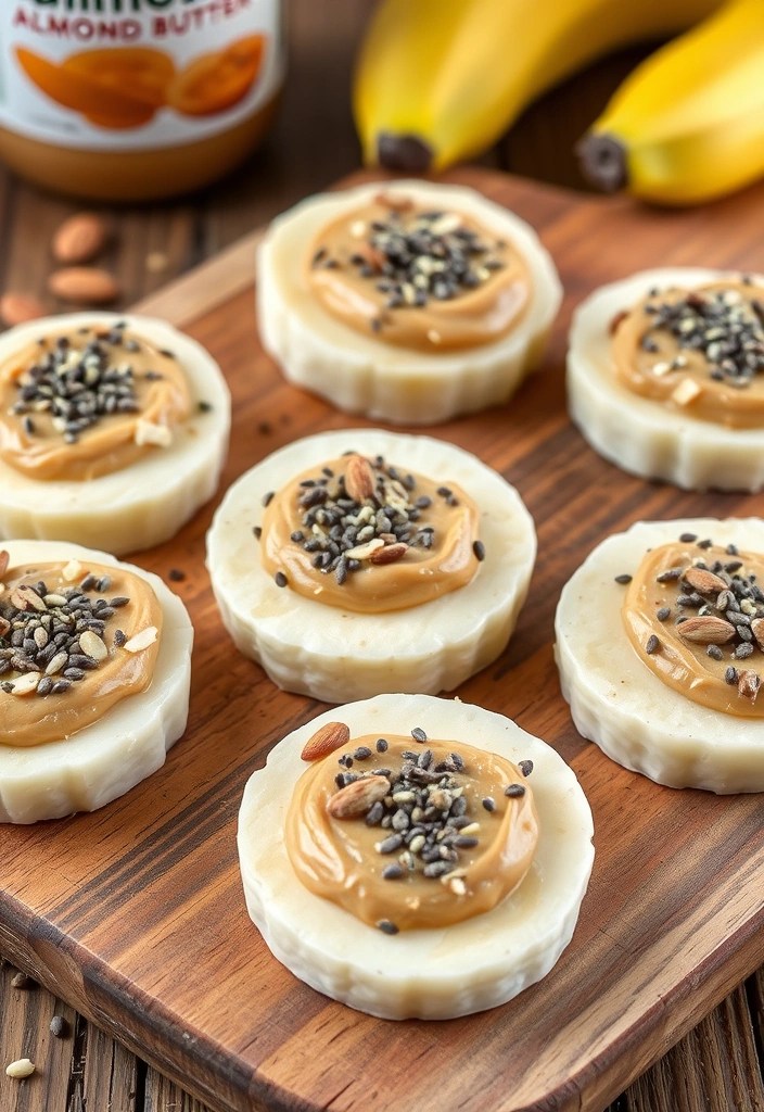 12 Healthy Super Bowl Snacks That'll Keep You in the Game (Without the Guilt!) - 9. Almond Butter and Banana Bites