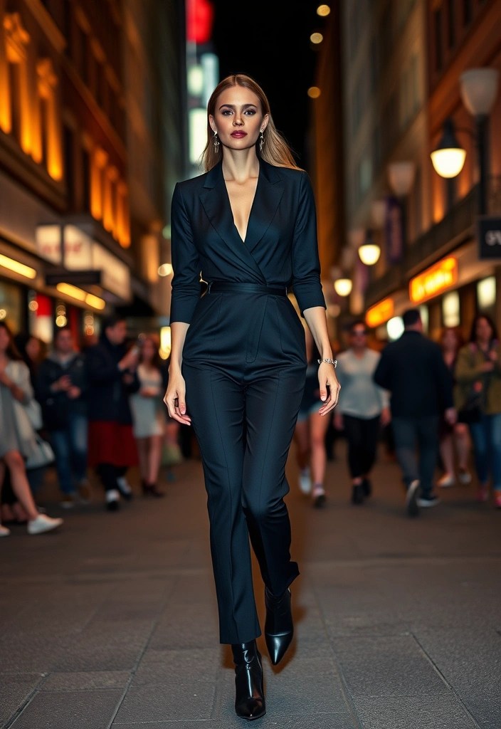 13 Last-Minute Valentine Outfits That Look Amazing (and Take Only Minutes to Style!) - 3. Chic Black Jumpsuit
