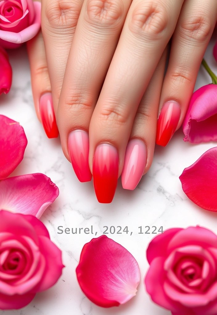 15 Cute Valentine Nail Designs to Impress Your Sweetheart (And They’re So Easy!) - 1. Sweetheart Ombre Nails