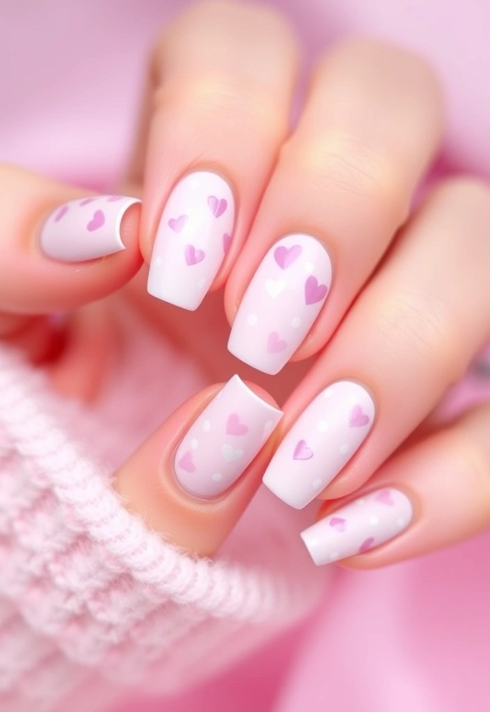 15 Cute Valentine Nail Designs to Impress Your Sweetheart (And They’re So Easy!) - 13. Sweet Pastel Love