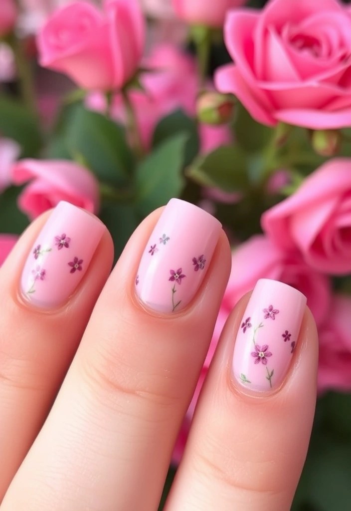 15 Cute Valentine Nail Designs to Impress Your Sweetheart (And They’re So Easy!) - 15. Floral Delight