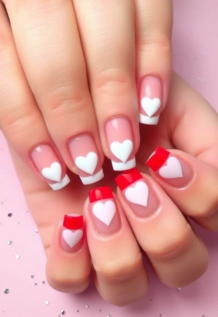 15 Cute Valentine Nail Designs to Impress Your Sweetheart (And They’re So Easy!) - 2. Heartfelt French Tips