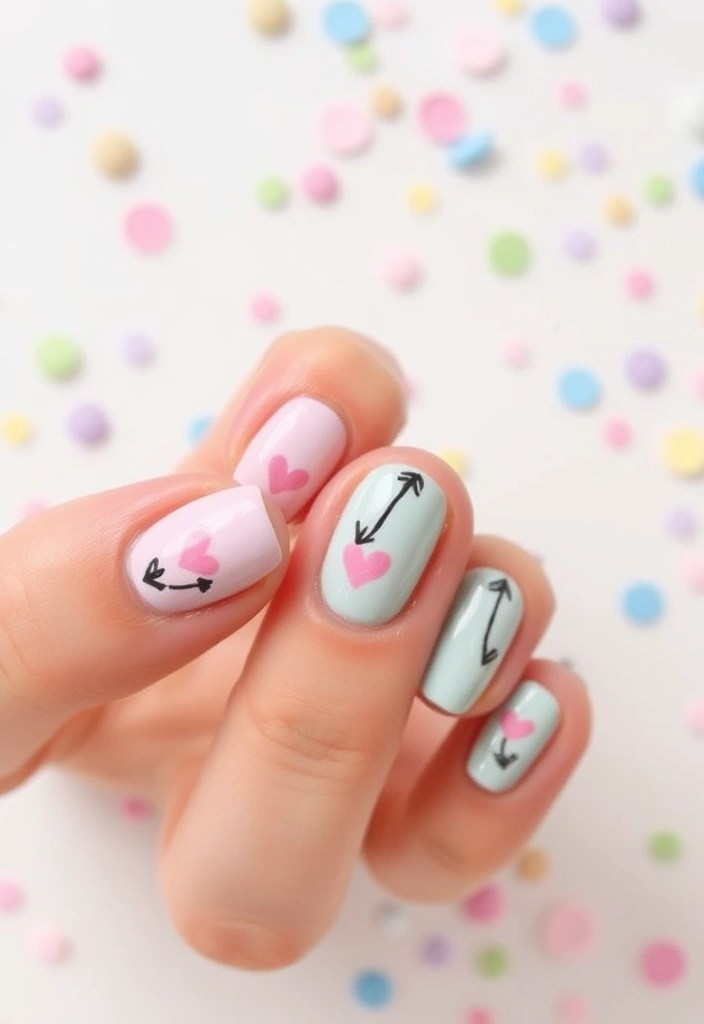 15 Cute Valentine Nail Designs to Impress Your Sweetheart (And They’re So Easy!) - 4. Cupid’s Arrows