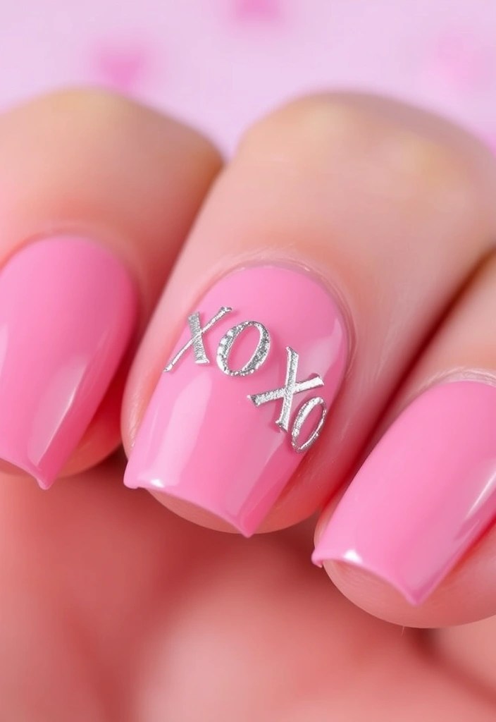 15 Cute Valentine Nail Designs to Impress Your Sweetheart (And They’re So Easy!) - 7. XOXO Nail Art