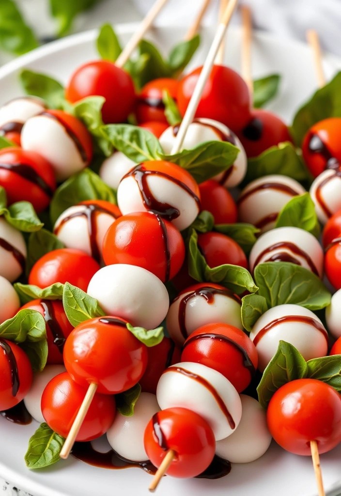 21 Low Calorie High Protein Snacks That Will Keep You Full All Day (You Won't Believe #5!) - 18. Caprese Skewers
